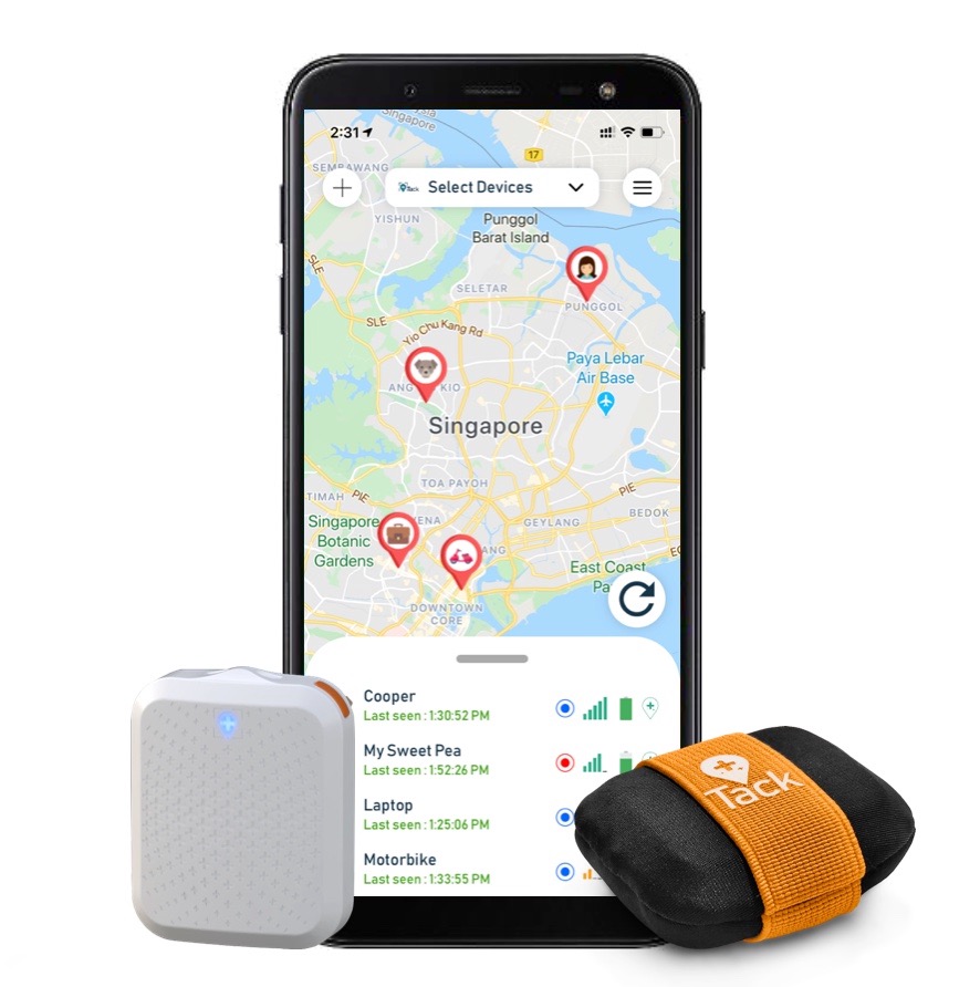 Tack GPS Location Tracker with Wonder Sleeve (Made in Singapore) Pet