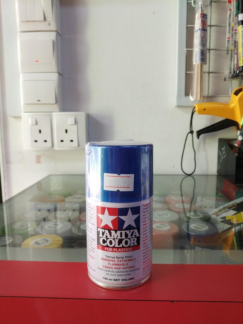 Tamiya TS19 Metallic Blue Spray Paint for Plastic, Hobbies & Toys