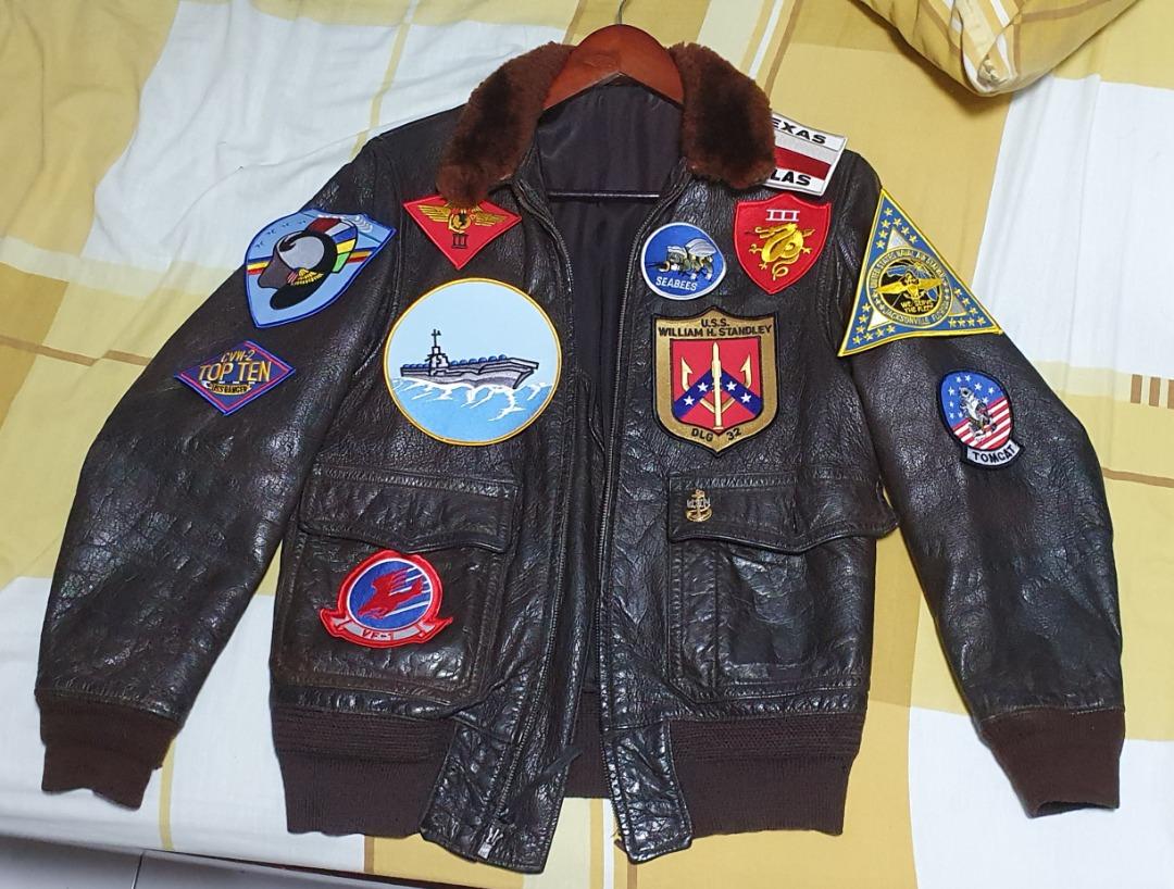 TOP GUN 1950s 50s G1 G-1 Flight Leather Bomber Jacket M422A by