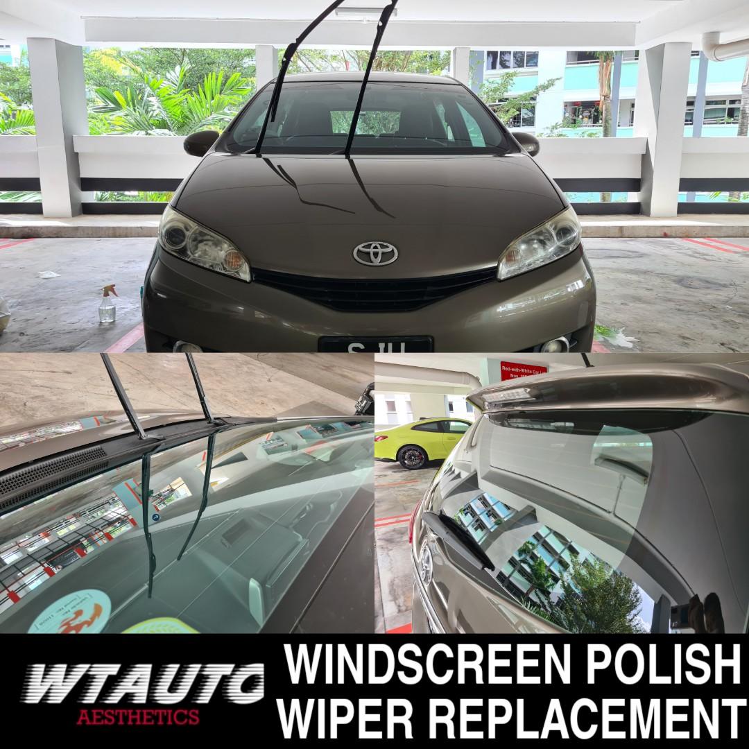 Toyota Wish Windscreen Polishing & Coating Hydrophobic Rain Repellent