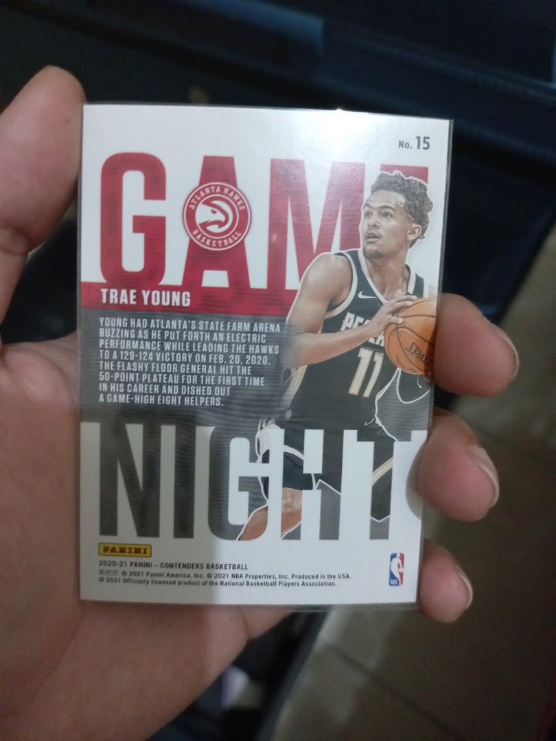 Trae young panini contenders game night (Category: Raw Singles) located in Quezon City. Submitted by Beeman2892 (Listing ID 1190673759, Image 2). Description: for sale trae young game night.