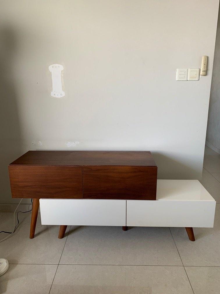 TV Console (Category: TV Consoles) located in Singapore. Submitted by bvicii (Listing ID 1190524607, Image 1). Description: Italian design. Originally bought for $1.5k+. Picture 1 shows it in its closed design while picture 3 shows it when it is extended. Length of picture 1 is around 135cm. Used for 3 years. Reason for selling is because we are moving house. We will leave it to you to settle delivery/move of the console..