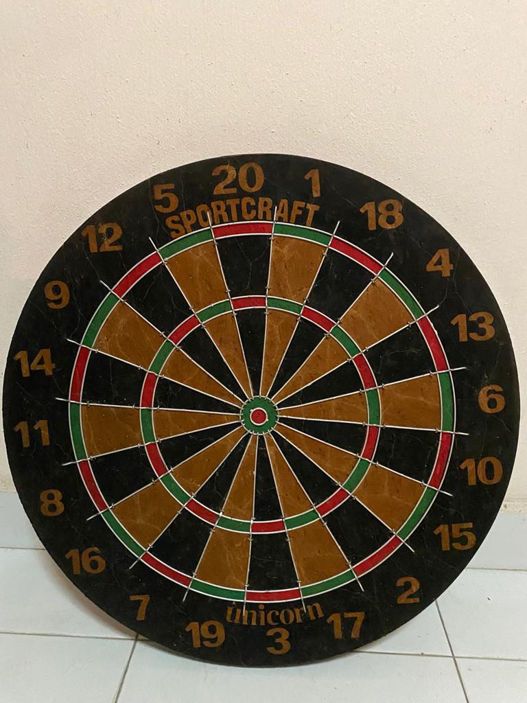 Unicorn Dart Board with Darts, Sports Equipment, Other Sports Equipment