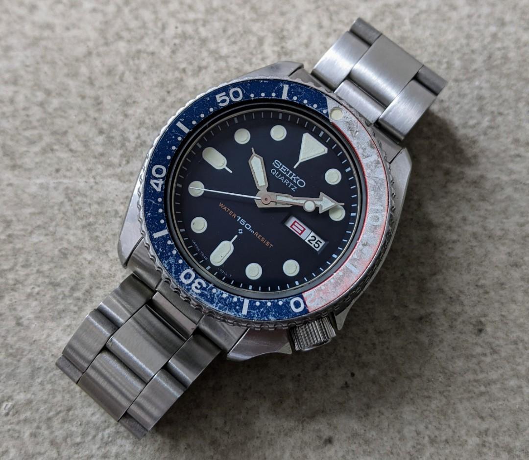Used Seiko 7548-700B Quartz Diver Serviced 2018, Men's Fashion, Watches &  Accessories, Watches on Carousell