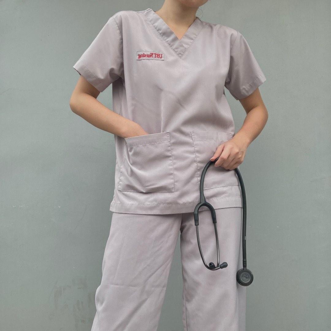 UST Nursing Gray Scrubs set, Women's Fashion, Dresses & Sets, Sets or