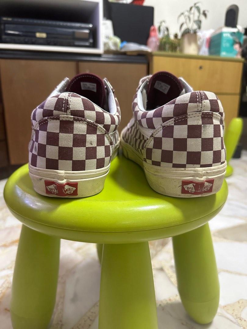 Checkered top canvas vans