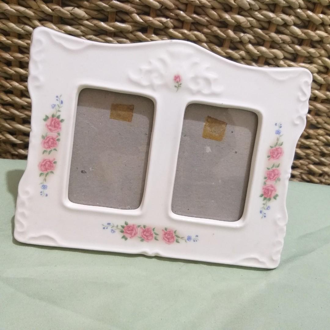vintage country double photo frame ceramic (Category: Frames & Pictures) located in Cavite. Submitted by wishie_collects (Listing ID 1190580557, Image 3). Description: ceramic pretty vintage french country photo frame.