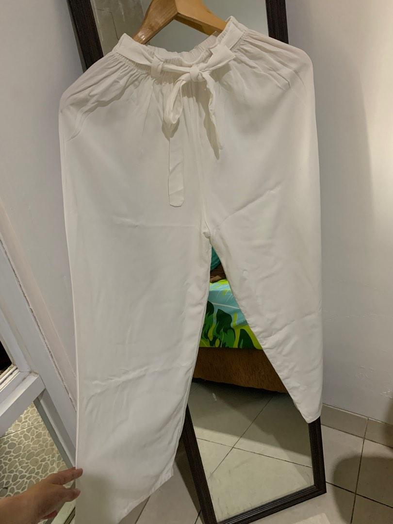 White Rayon Pants