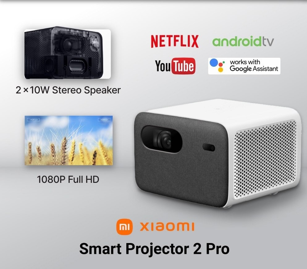 Xiaomi Projector 2 Pro HD 1080P 1300 ANSI Lumens [Free 3 Pin