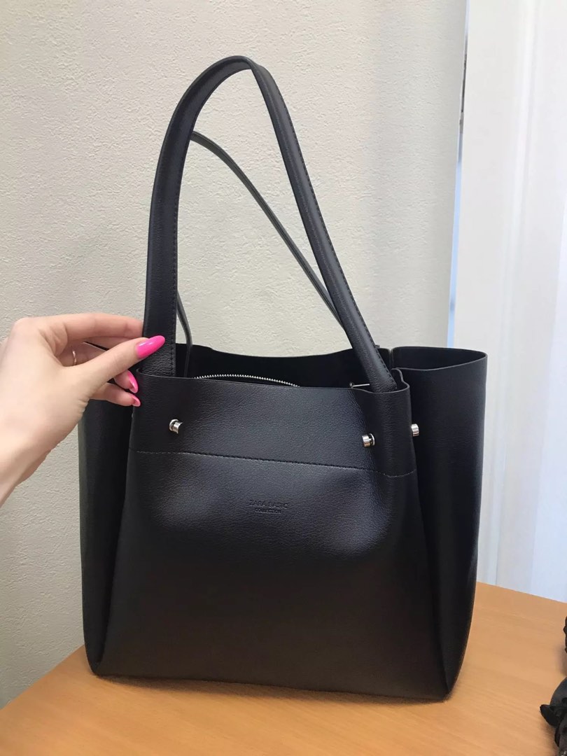 Zara Black Basic tote bag