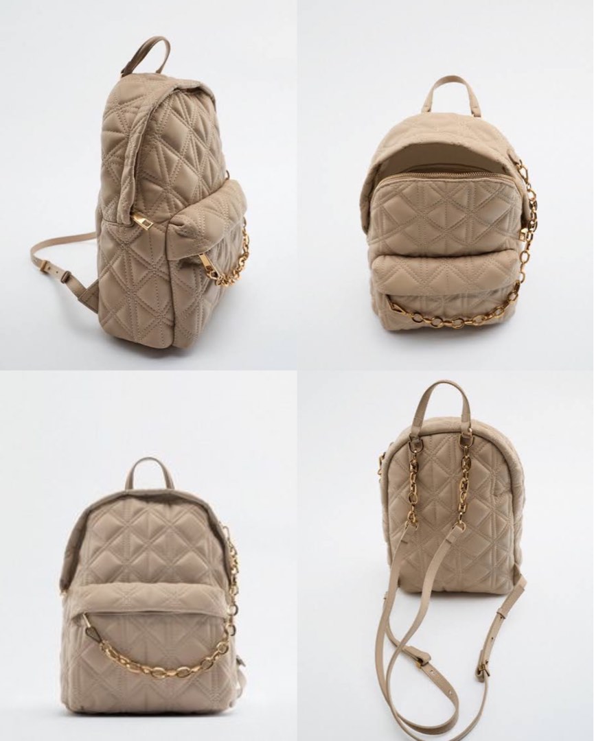 ZARA QUILTED BACKPACK, Women's Fashion, Bags & Wallets, Backpacks on