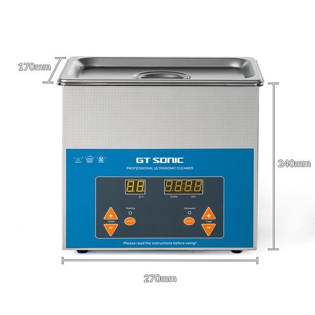 1002) GT SONIC Professional Ultrasonic Cleaner 3L Stainless Tank with