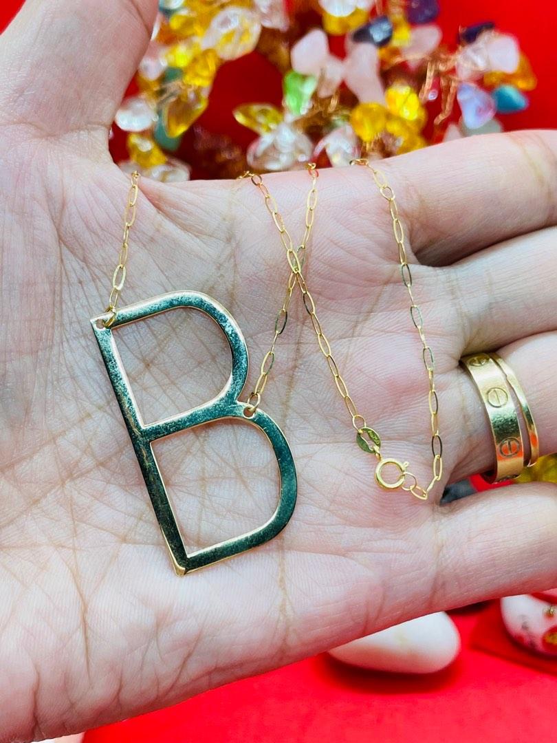 Giant top initial necklace