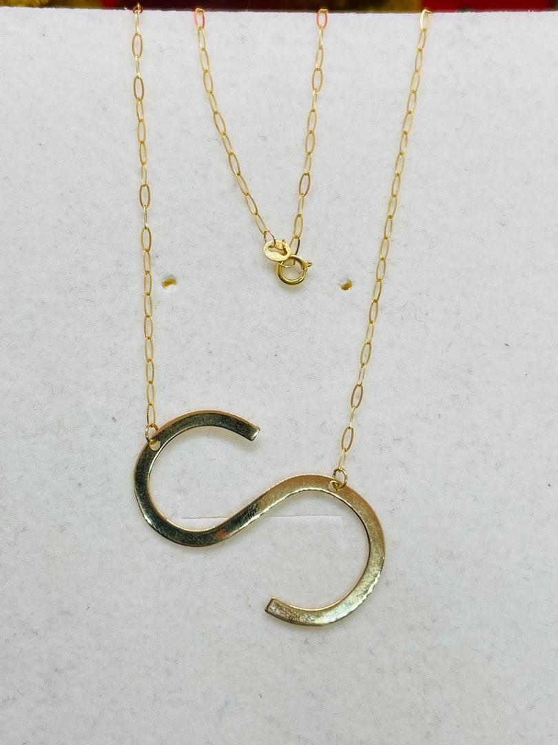 Giant initial clearance necklace