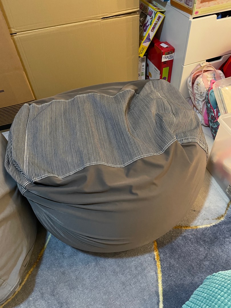 2 Muji Bean Bags, Furniture & Home Living, Furniture, Sofas on Carousell