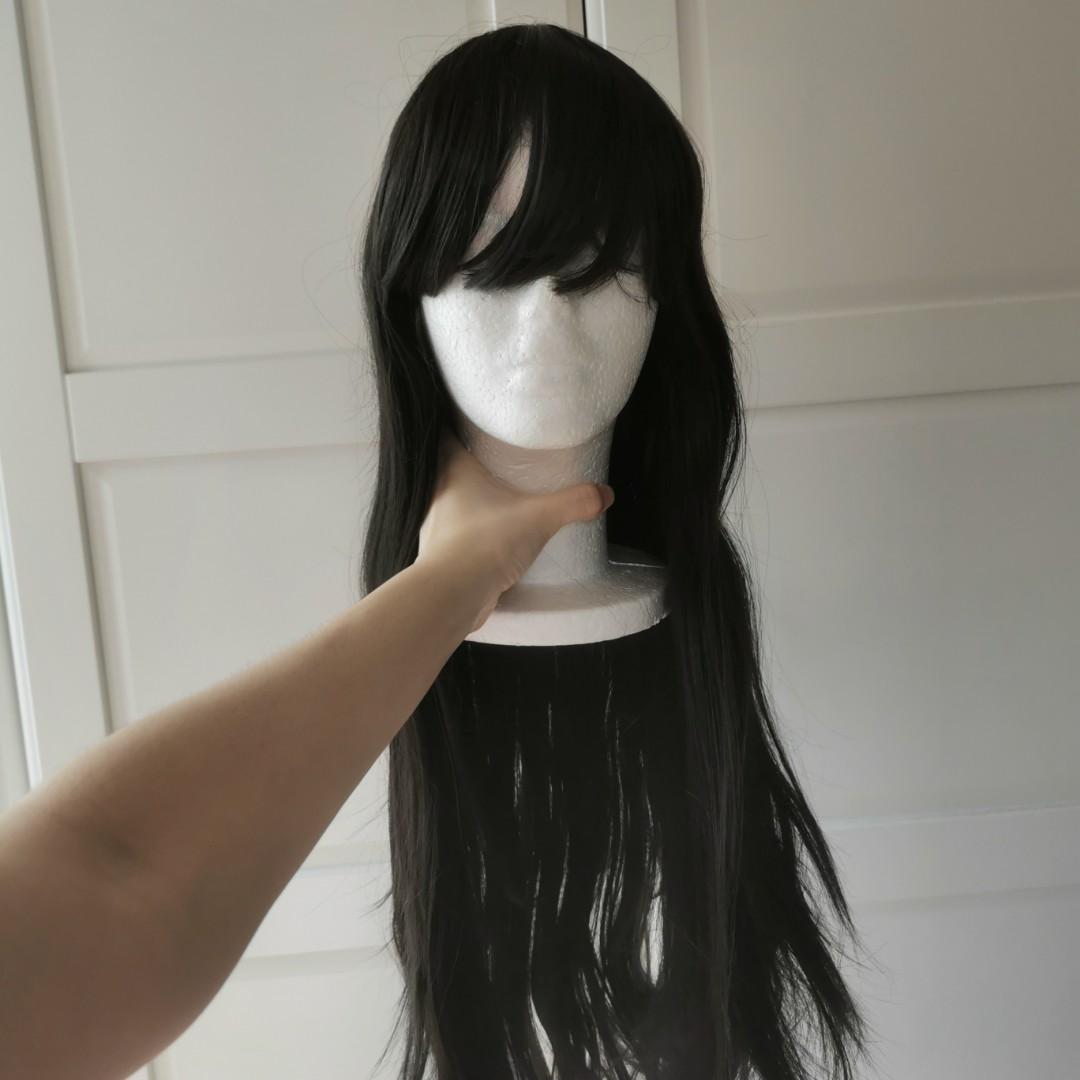80cm Long Black Cosplay Wig Beauty Personal Care Hair on Carousell