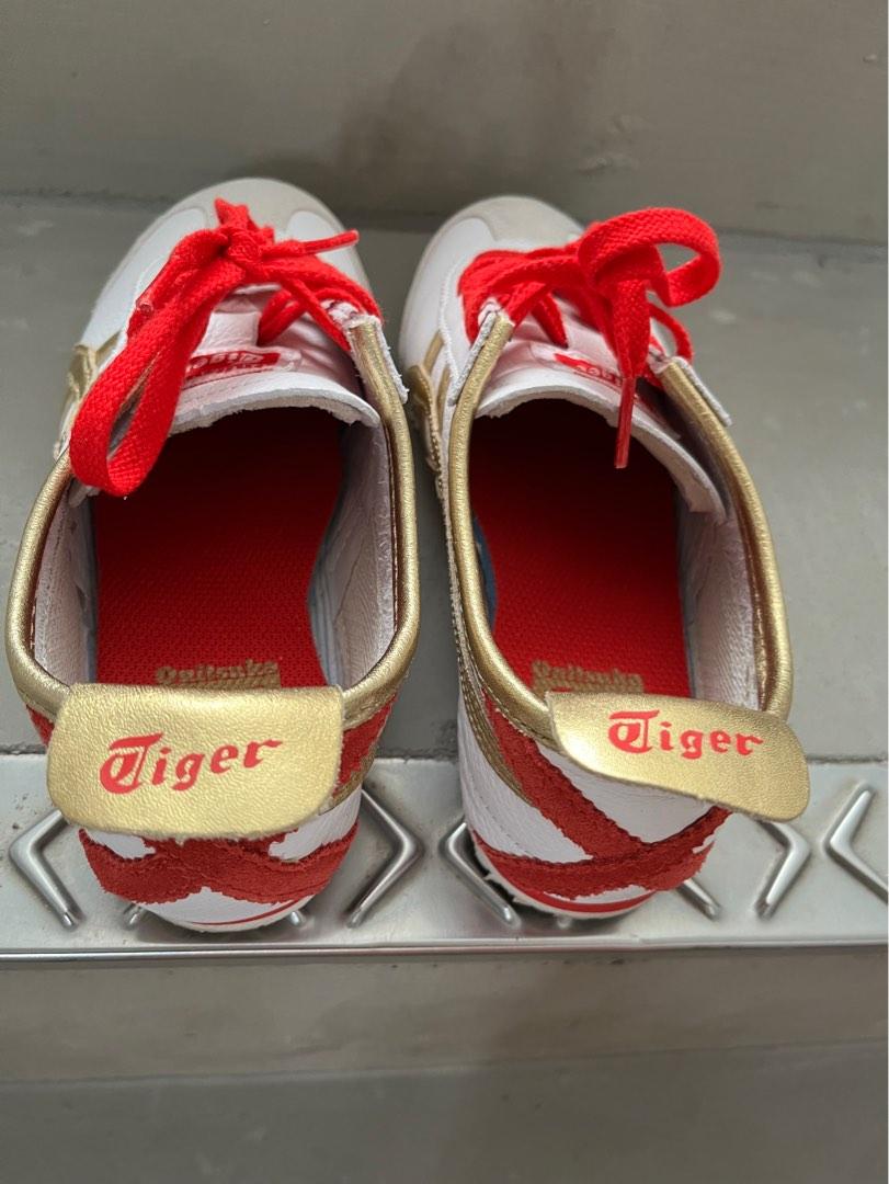 ❤️ Red & Gold Onitsuka Tiger sneakers (Category: Sneakers) located in Singapore. Submitted by happyintown (Listing ID 1190764134, Image 1). Description: LUCKY RED & GOLD Only tried once and it is tight for my wide feet! 💜 what you see is what get! 💜 Meet up at Tampines West MRT 🚊 Letting go to someone who uses it❣️ Grab it while it’s available 🛍💓.