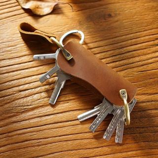 A349 Handmade Genuine Leather Key Organizer Case Top Layer Cowhide Unisex 22101564217834548994110