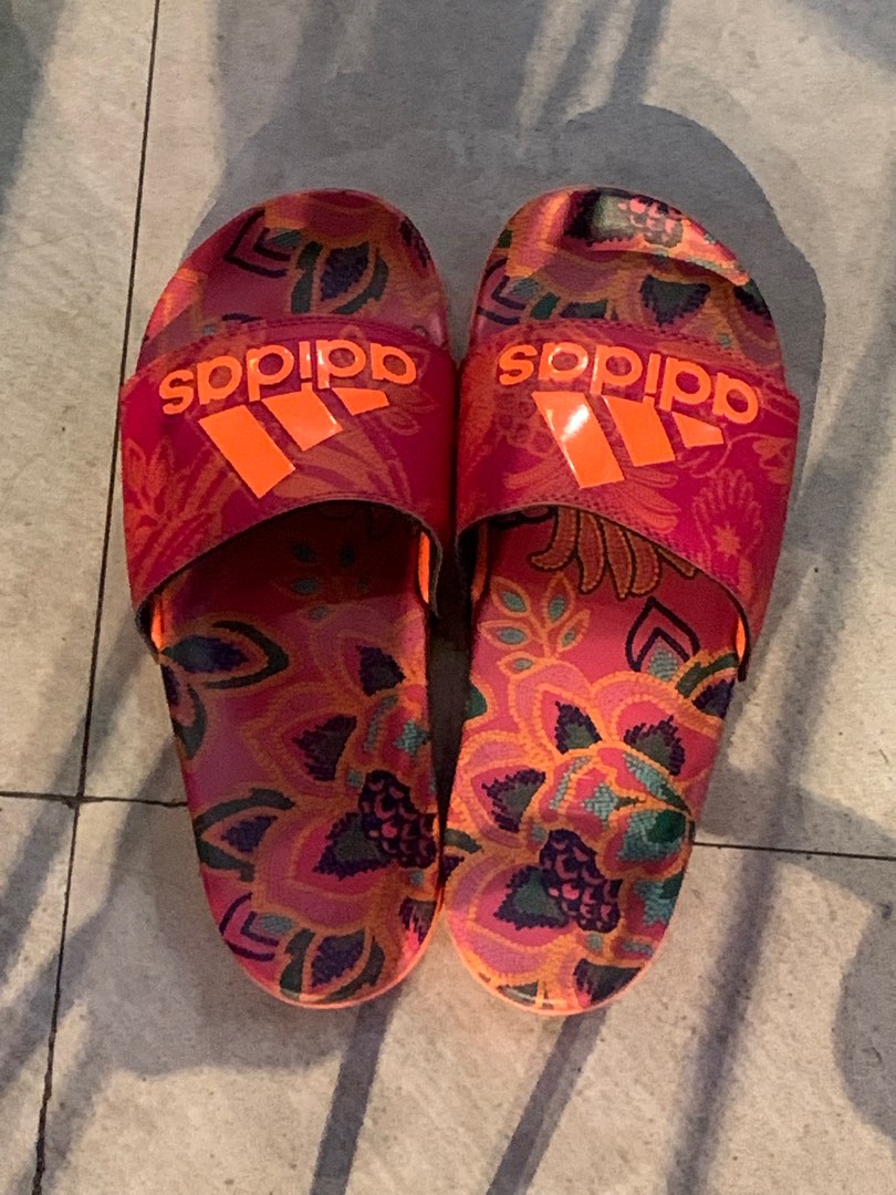 Adidas Floral Slides Women s Fashion Footwear Slippers and