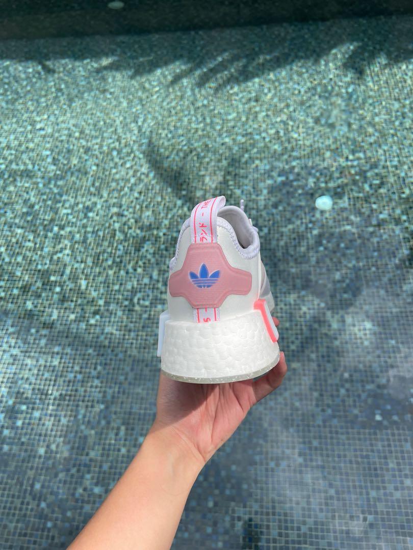 Adidas nmd r1 clearance pink on feet