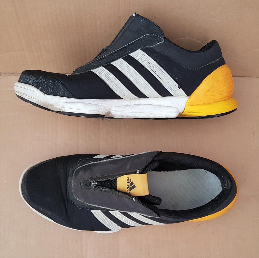 Used Adidas Trainer Tennis Shoes Zipper Sneakers US 9 UK 8.5 EUR 42 2 3 Active Lifestyle Designer 3 stripes All Terrain Adidas Original Y2K