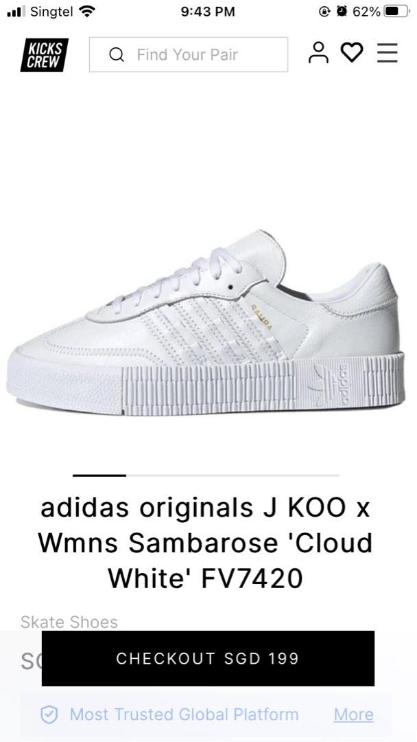 Adidas white Sambarose
