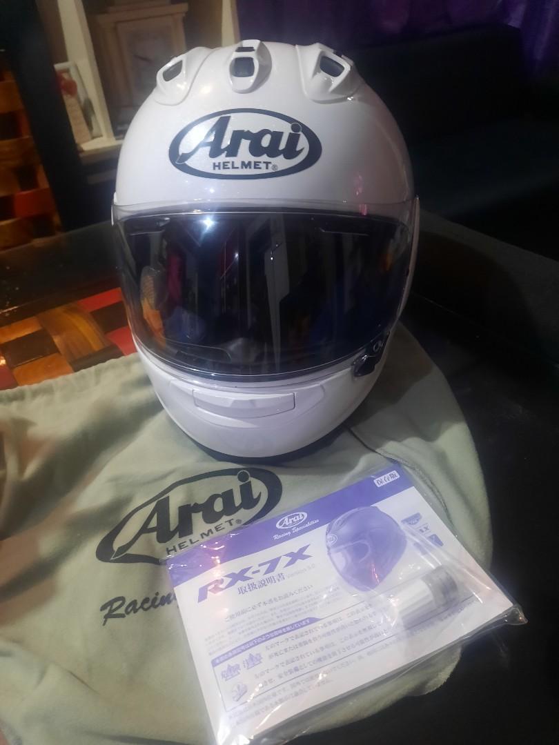 Arai rx7x gloss white medium helmet Motorbikes Motorbike Parts