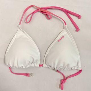 Arena White Pink Bikini Top