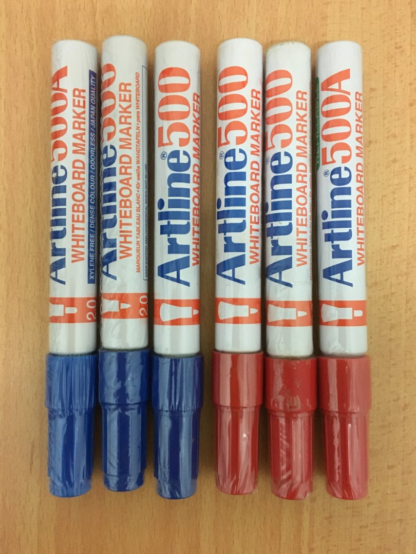Artline Whiteboard Marker Pen (Red & Blue Colour), Hobbies & Toys
