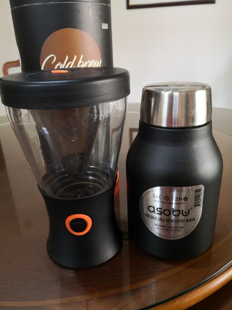 Asobu cold brew maker with vacuum insulated flask, TV & Home Appliances
