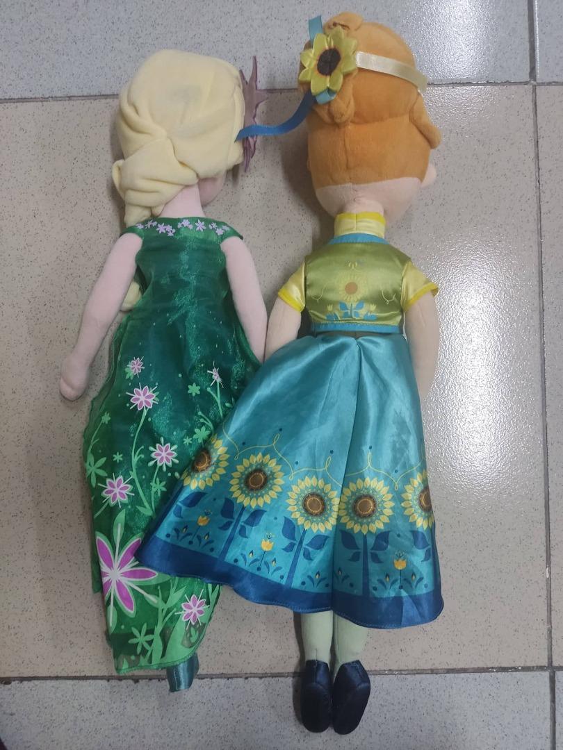 Authentic Disney Frozen Fever Elsa and Anna Plush Toys from Disney