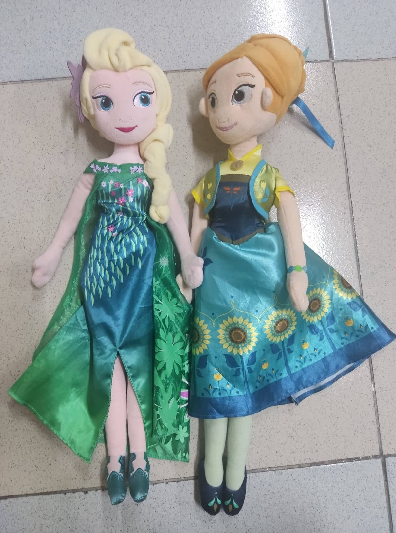 Authentic Disney Frozen Fever Elsa and Anna Plush Toys from Disney