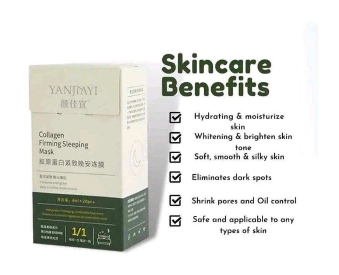 Authentic Yanjiayi Collagen Firming Sleeping Mask, Beauty & Personal