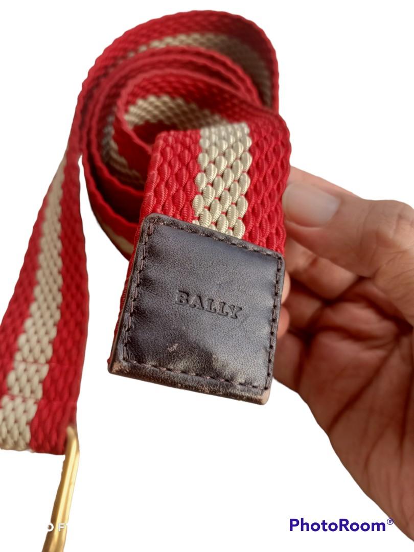 Bally striped belt best sale