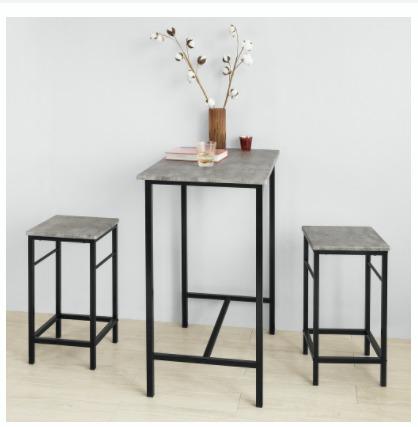Bar Table set, Home Kitchen Breakfast Dining Set, Furniture & Home