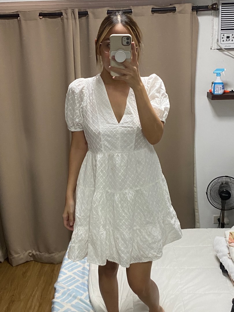 zara white dress