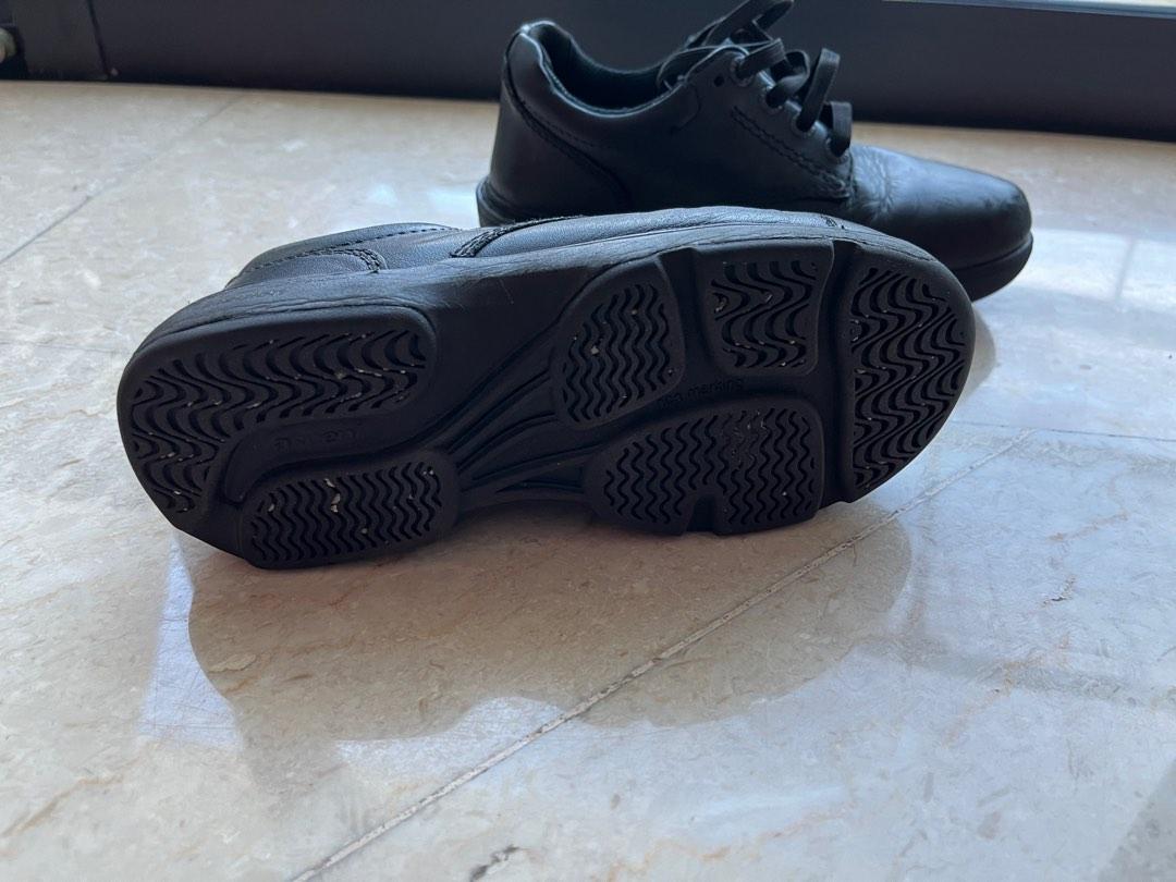 Mens black outlet leather school shoes