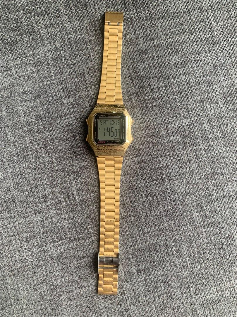 Casio gold hotsell digital watch mens