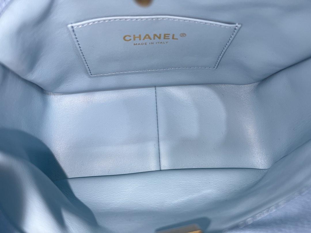 Chanel 2022 Small Caviar Hobo - Blue Handle Bags, Handbags - CHA868399