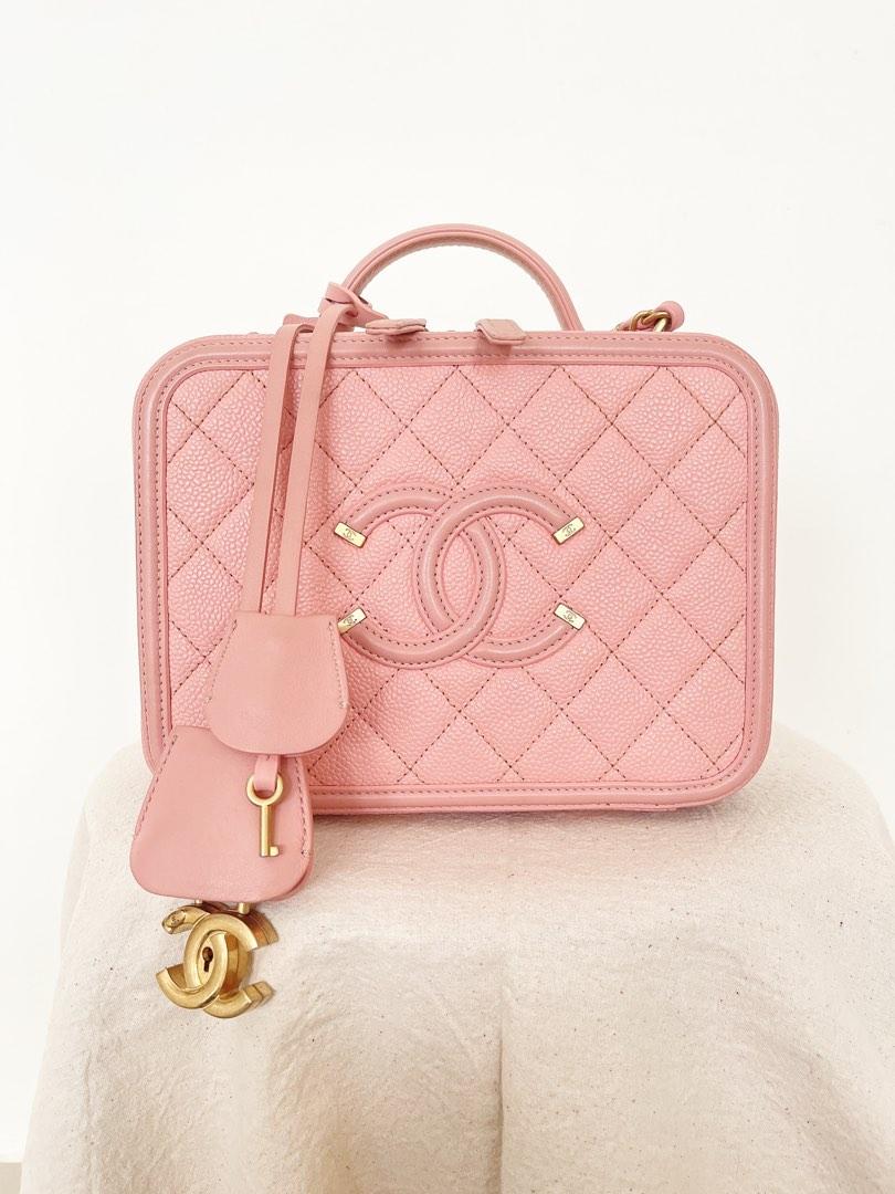 CHEAPEST Chanel CC Filigree Medium Vanity Case Caviar Leather Luxury Bags Wallets on Carousell