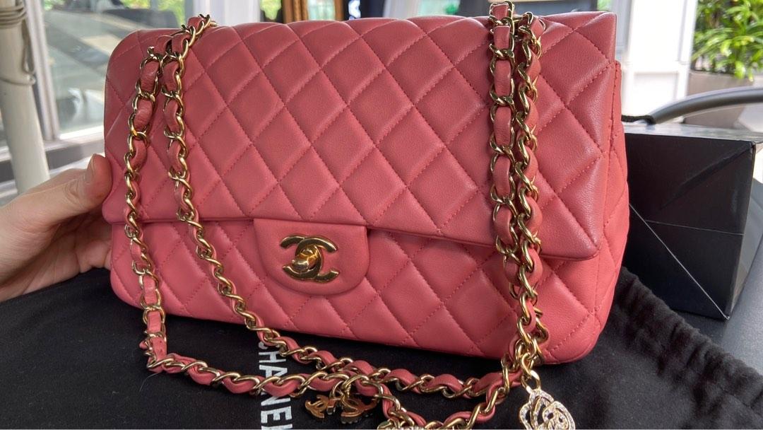Chanel Pink Quilted Lambskin Small Classic Double Flap Bag Auction