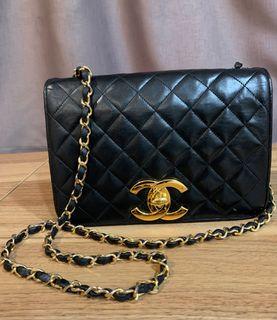 Chanel Mini Bowling Bag with Chain Lambskin Black Brushed GHW (Microch