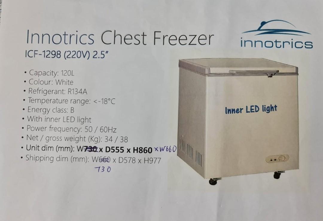 Refrigerators Innotrics Chest Freezer, TV & Home Appliances, Kitchen Appliances, Refrigerators ...