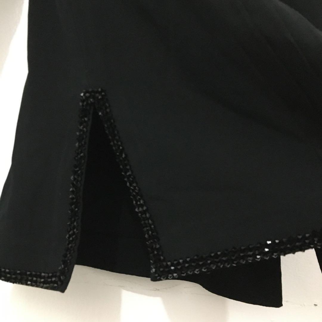Classy Elegant Costumized Embellished Jet Black Rhinestones Tunic Long ...