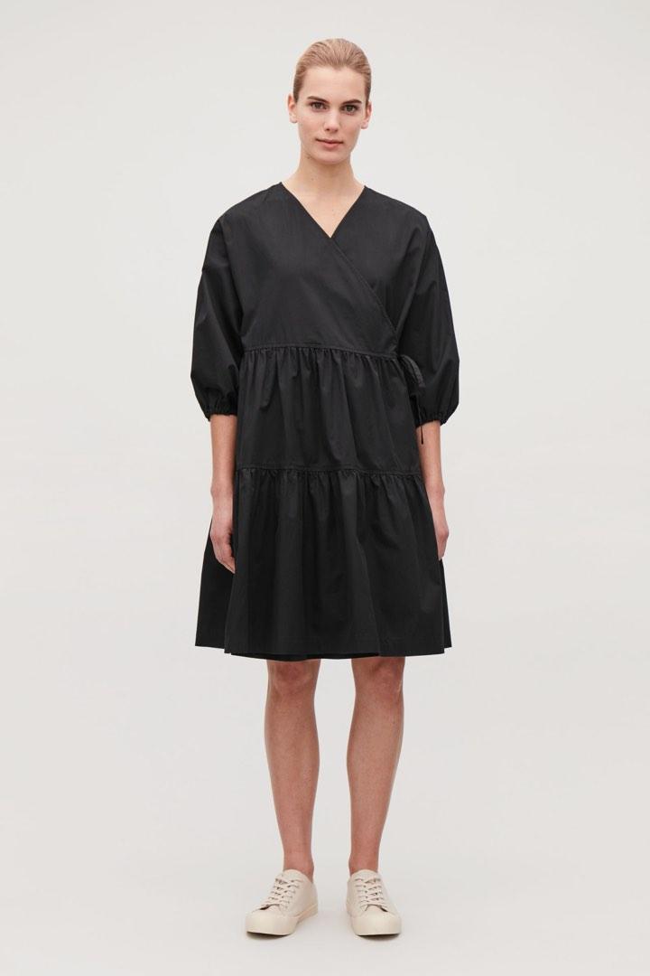COS Gathered A line Wrap Dress Women s Fashion Dresses Sets Dresses on Carousell