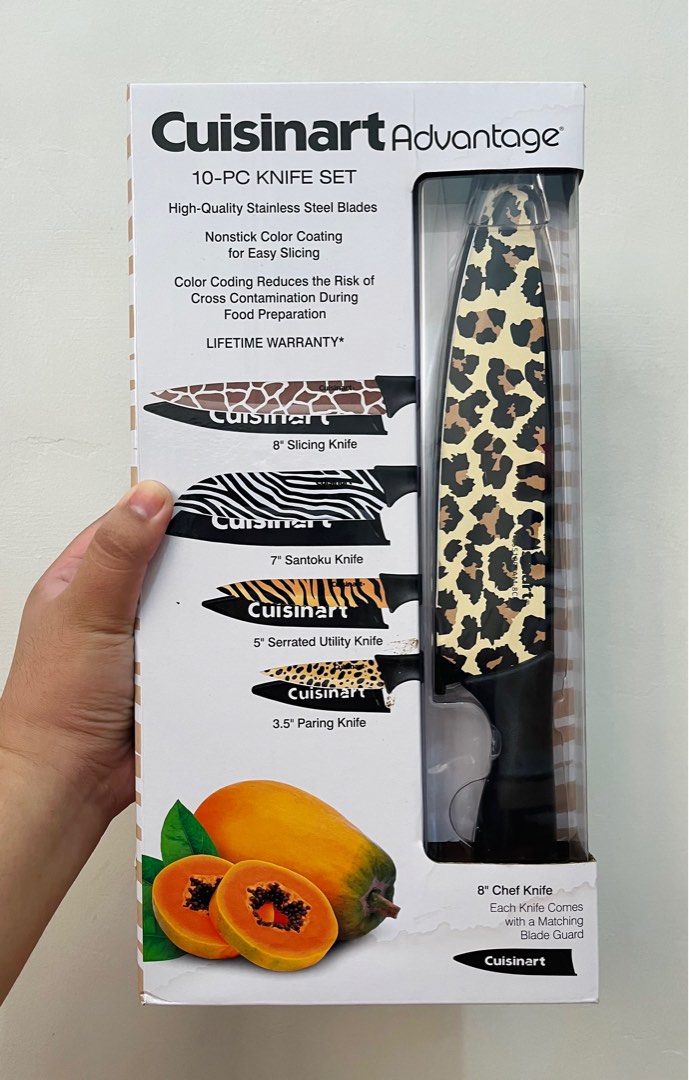 Cuisinart 10-piece Multicolored Animal Print Knife Set