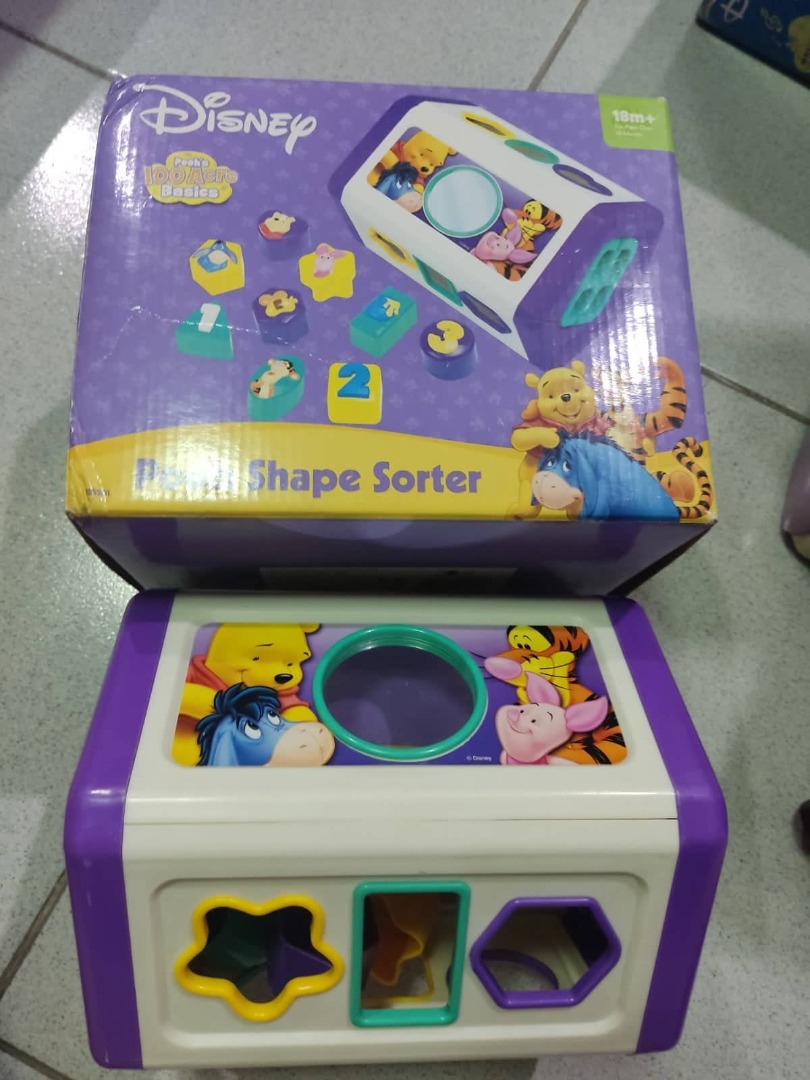 Disney Pooh Shape Sorter for Infants and Toddlers (heavyduty, ideal