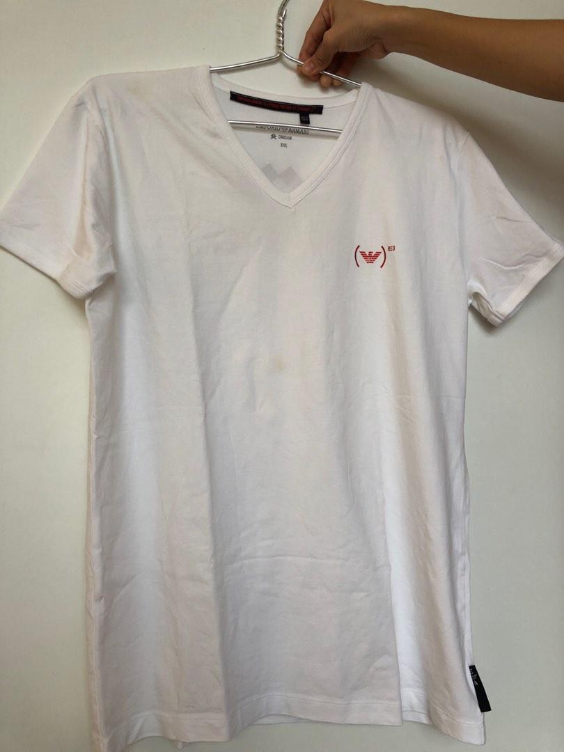Emporio Armani V-Neck T-Shirt (Men's size XXL), Men's Fashion, Tops & Sets,  Tshirts & Polo Shirts on Carousell