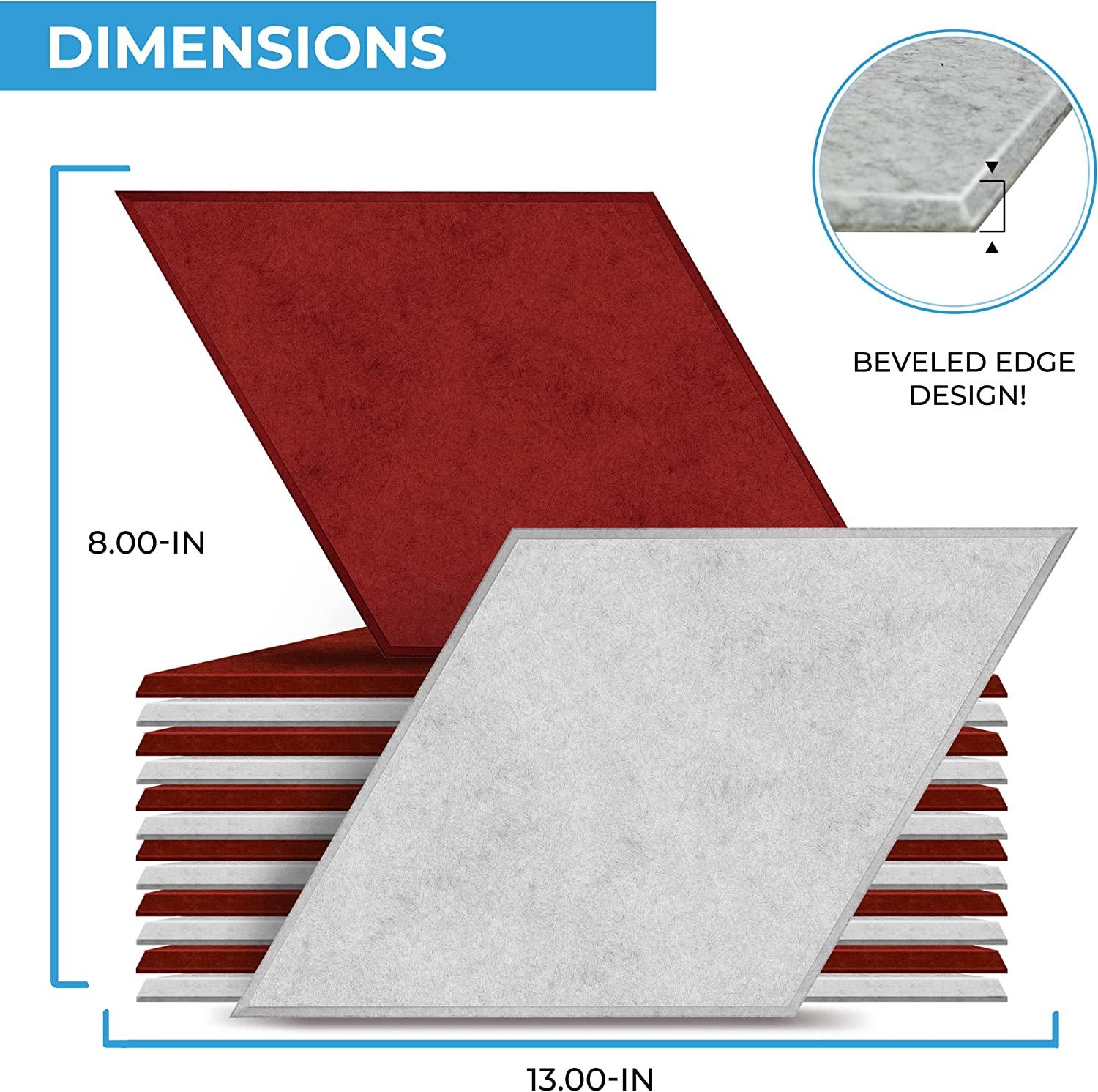 [FIBER] Acoustic Wall Art 12 Diamond Acoustic Panels Premium Sound