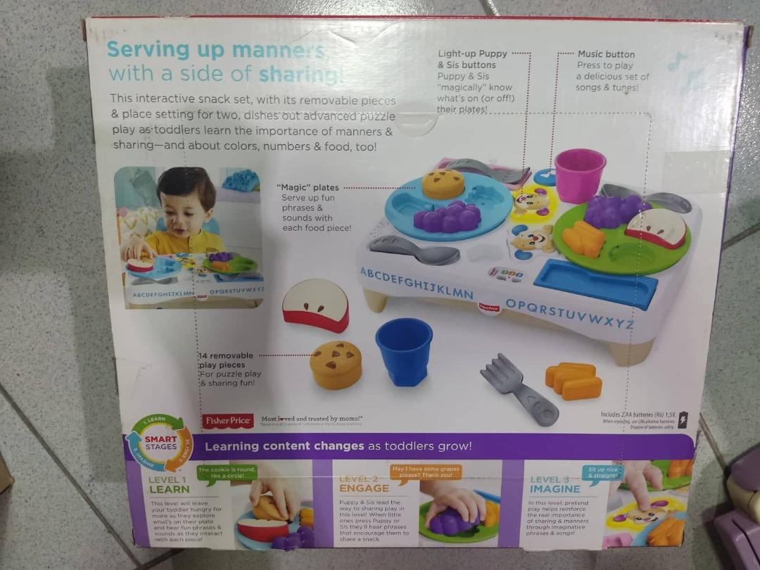 Fisher Price Laugh Learn Say Please Snack Set for infants toddlers kids imagination pretend play Hobbies Toys Toys Games on Carousell